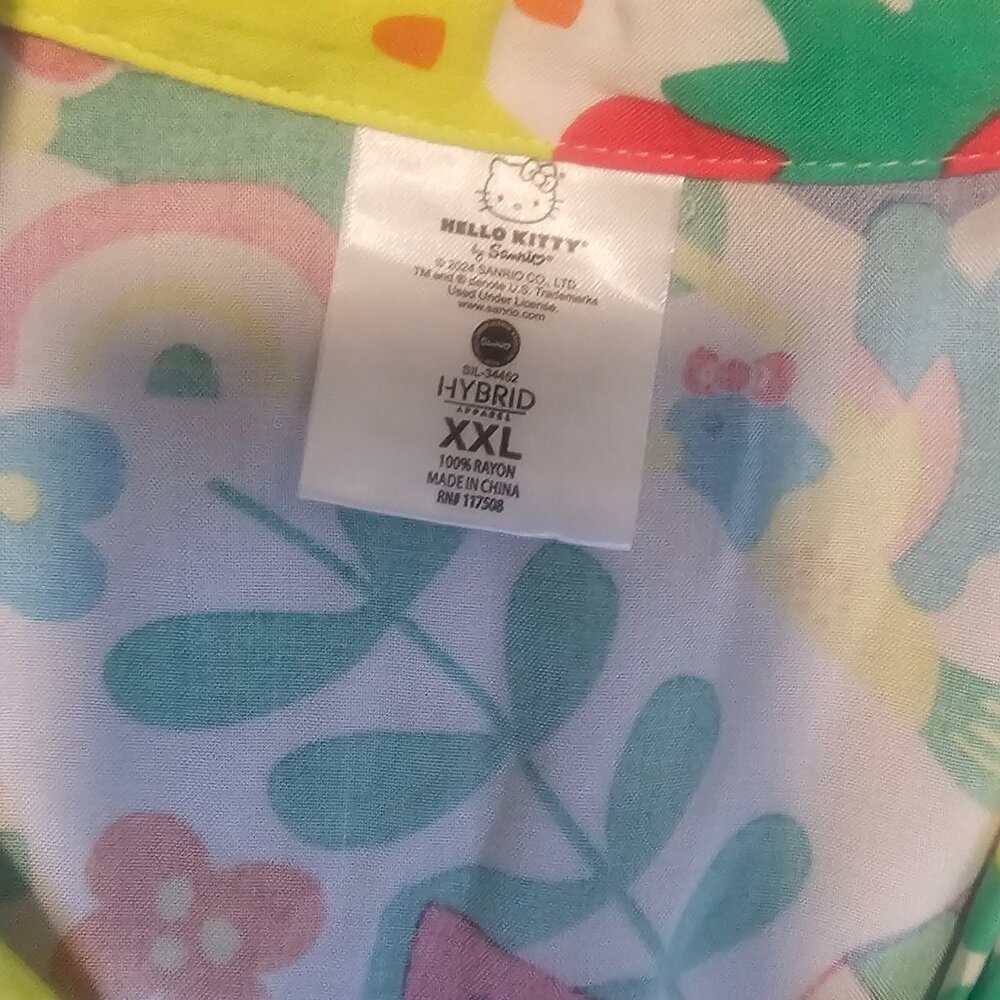 Multi Colored Hello Kitty Hawaiian Theme Button U… - image 8